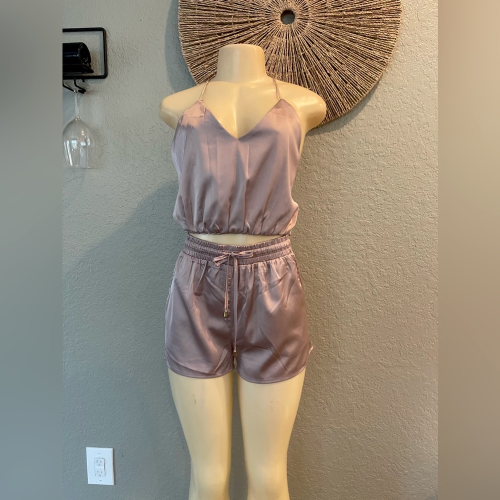Lavender Satin Set